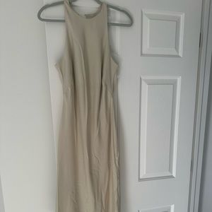NWT beige mid-length silky dress